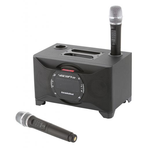 VocoPro KaraokeDual 100W Tablet/Smart TV Karaoke System & Dual Wireless Microphones (packing slightly marked)