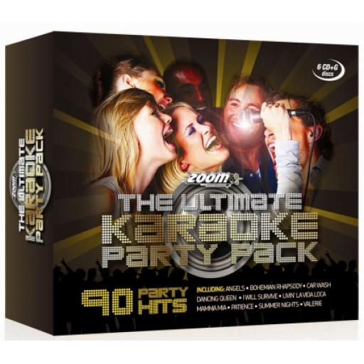 THE ULTIMATE KARAOKE STARTER PACK - 90 PARTYS HITS (CD+G, 6 discs) + USB TRACK PACK & A-Z TRACK LISTS, 90 TOP HITS