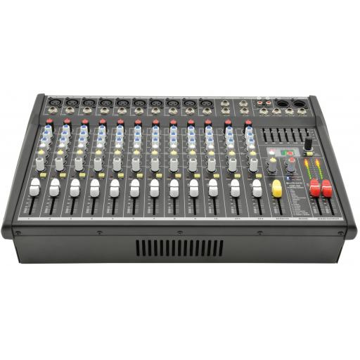 CSP Series Compact Powered Mixers with DSP 1000 watt 8 mic input mixer + Leads
