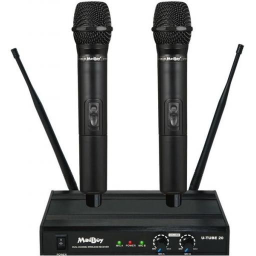 MadBoy® U-TUBE 20 wireless dual channel karaoke microphone set