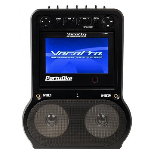 VOCOPRO | PartyOke CDG/DVD/Bluetooth Digital Karaoke System with 7" Display + 500 Karaoke songs