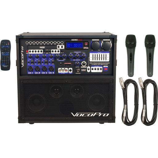 VOCOPRO | HERO-REC, 120W 4-Channel Multi-Format Portable P.A. System with Digital Recorder