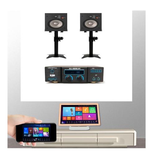 KARAOKE UK 21.5INCHES KARAOKE SYSTEM MACHINE HDD JUKEBOX PLAYER PORTABLE ALL-IN-ONE SINGING VIDEOKE
