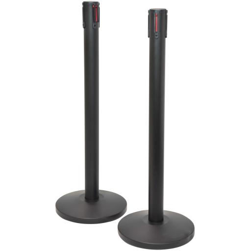 Retractable Crowd Control Barriers - Set of 2