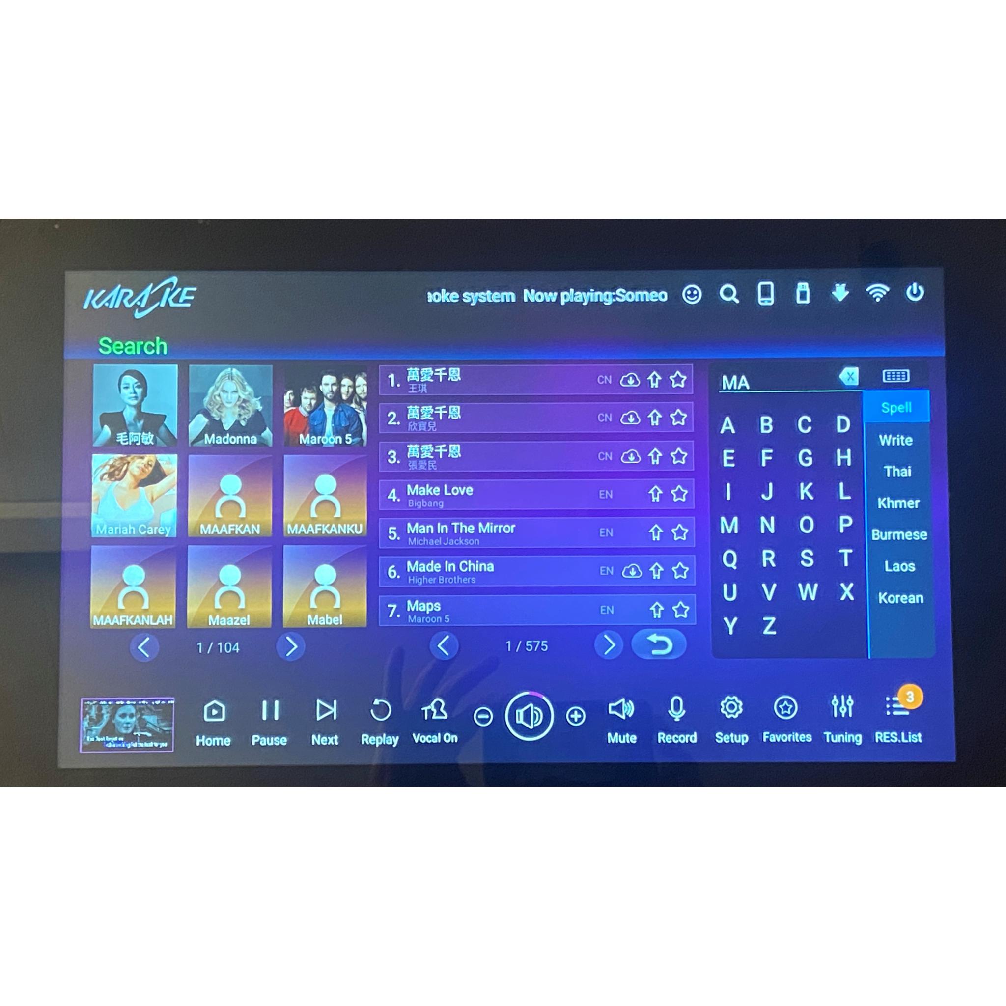 Karaoke uk Allinone 18.5" touch screen karaoke machine with built in