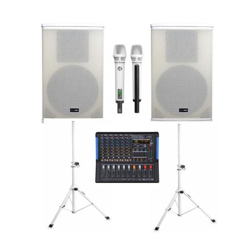 New for 2024 system WT, 500 x 2 watt Audio & Karaoke Mixer & Twin Radio mic system