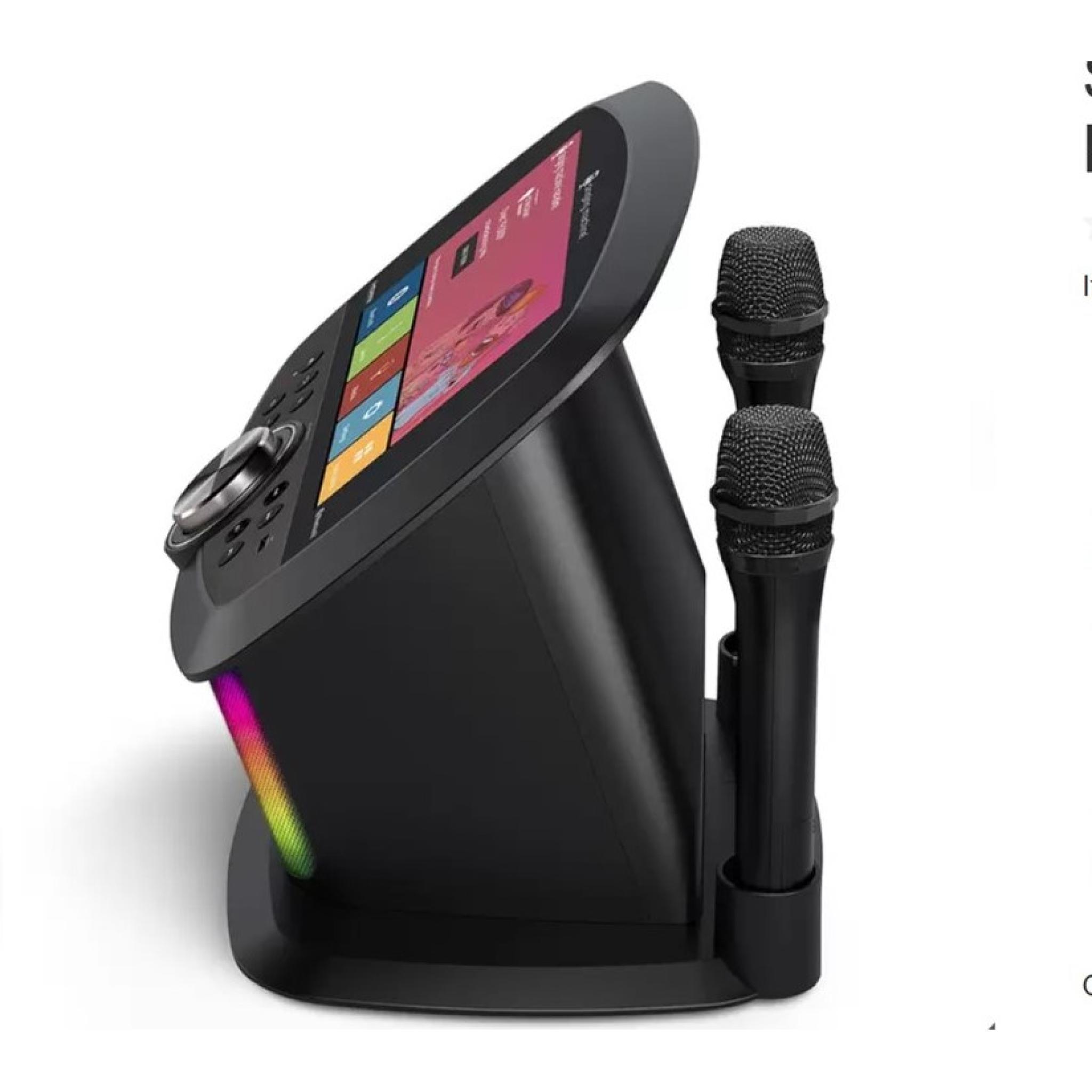 Machine à karaoké, machine à karaoké avec 2 microphones sans fil,Bluetooth,machine de karaoké