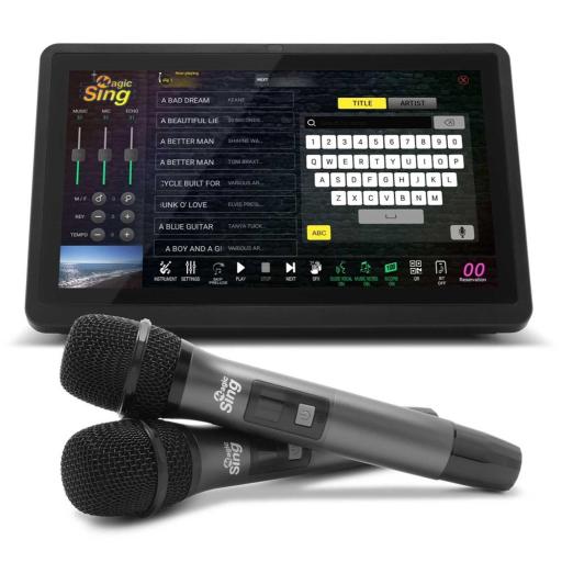 MagicSing ATK-1000 All-in-One Touchscreen Player with 2 Wireless Microphones