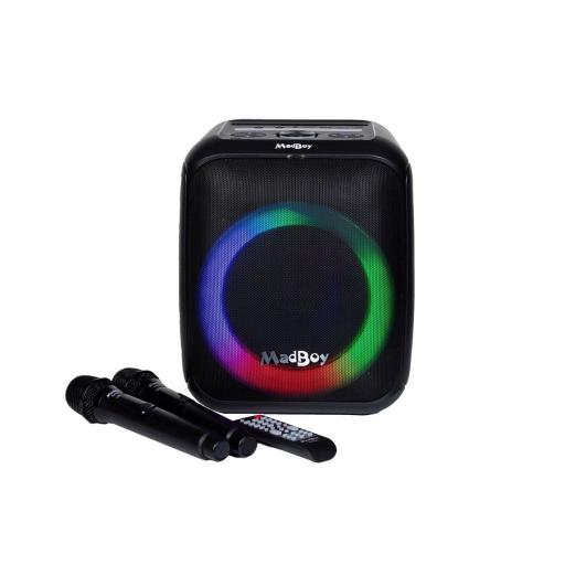 MadBoy TOTAL S Compact battery-powered karaoke machine with wireless microphones