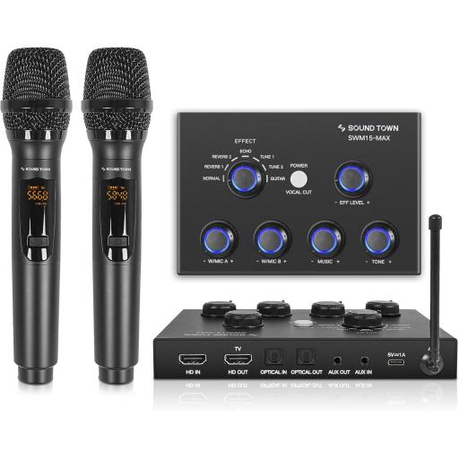 Karaoke UK  mixer 16 Channels Wireless Microphone mixer system ideal for smart TV soliutions