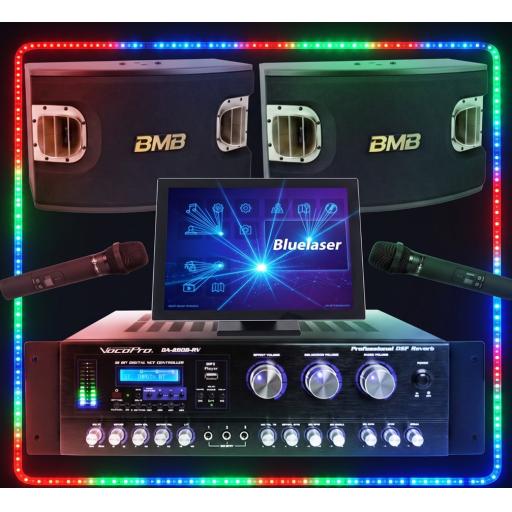 Bluelaser & Vocopro BMD Ultimate karaoke system , includes Bluelaser 19" Touch screen
